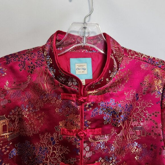 Old Navy Shiny Pink Patterned Jacket Size S - Picture 6 of 12